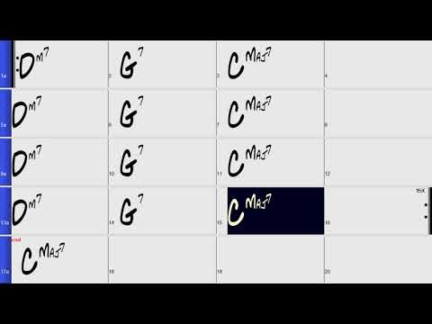 2 5 1 key of C 120 bpm swing backing track