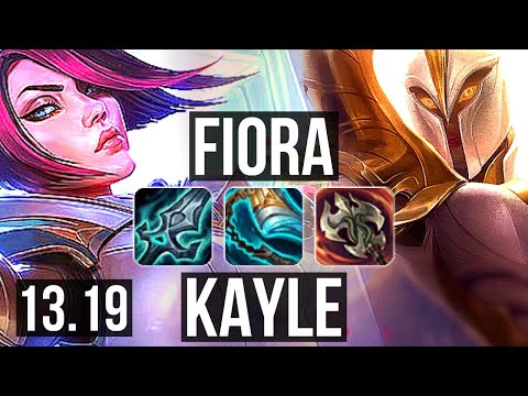 FIORA vs KAYLE (TOP) | 7 solo kills, 1.5M mastery, 400+ games | EUW Diamond | 13.19
