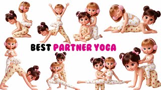 🌸 8 Minute Partner Yoga for Kids | Fun & Easy Family Yoga Adventure ✨