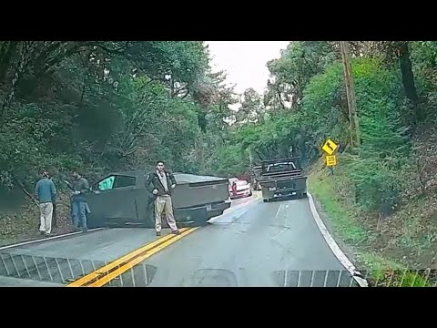 Cybertruck accident on CA35 (Skyline Boulevard) facade placeholder