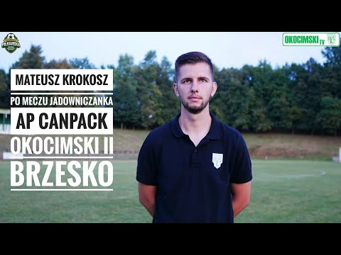Mateusz Krokosz po meczu Jadowniczanka  - AP Canpack Okocimski II Brzesko