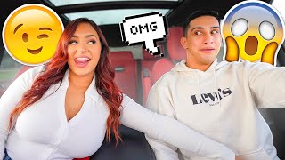 GRABBING IT WHILE HE DRIVES TO SEE HIS REACTION!! *GOT CRAZY*