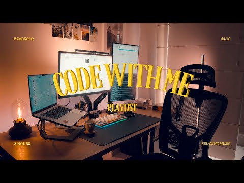 Code And Study With me - 3 Hours - Pomodoro 40/10 - Relaxing music - 4K