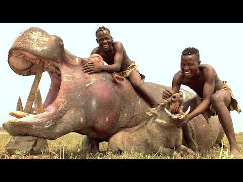 Unbelievable Ancient Hunts — The Hadzabe Tribe Face Africa’s Most Dangerous Hippos
