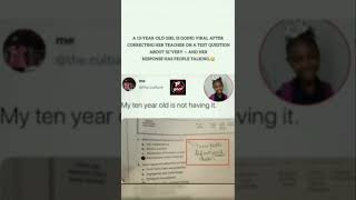 Download lagu 10-Year-Old Girl Corrects Her Teacher's Test on Slavery — And People Are Applauding.#shorts mp3