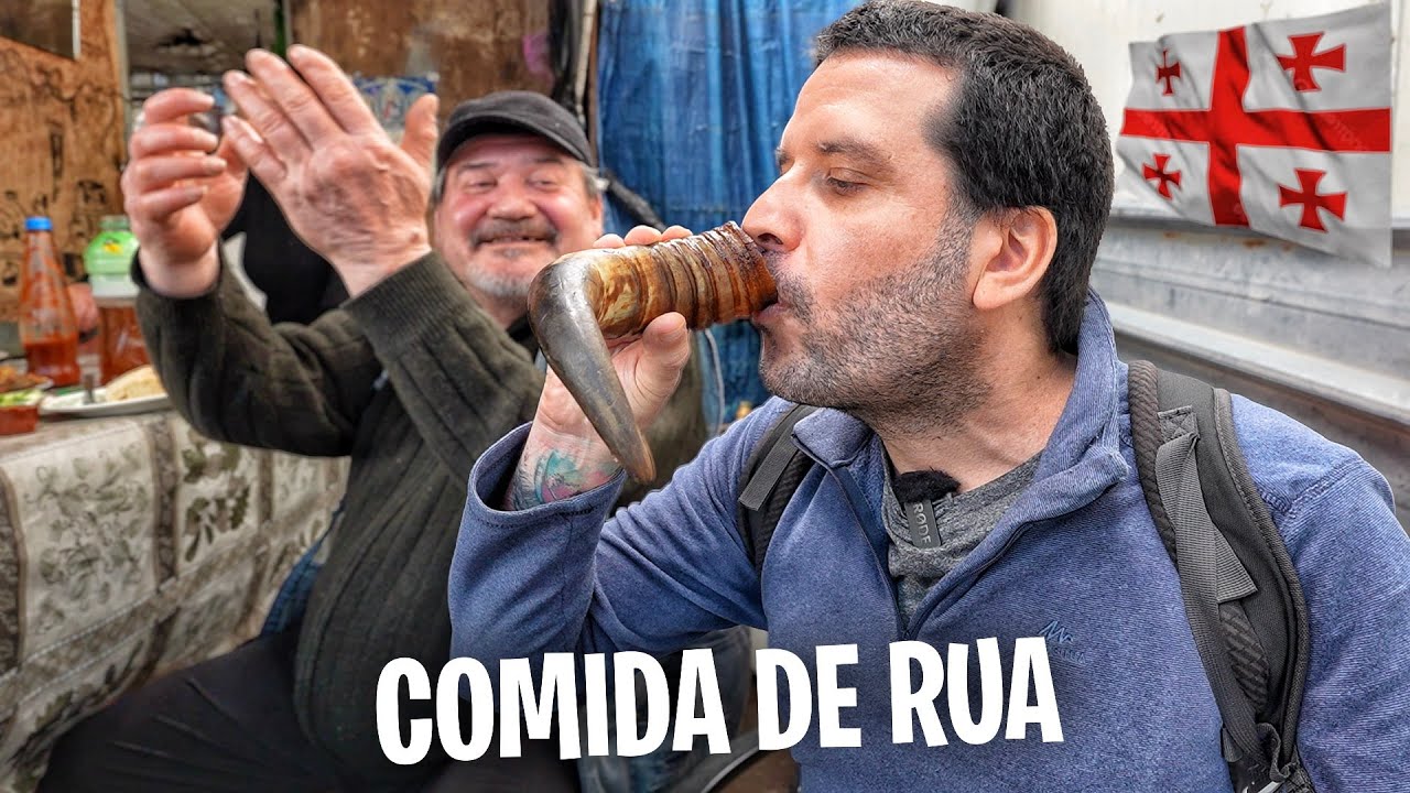 Provando COMIDAS DE RUA na Geórgia 🍷 🇬🇪
