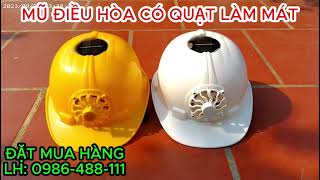 Mũ Điều Hòa Lao Động Có Quạt Làm Mát Bằng Năng Lượng Mặt Trời Cao Cấp