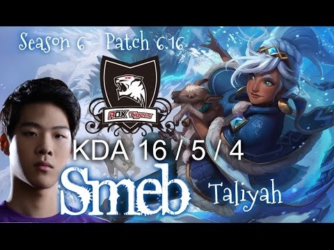 ROX Smeb TALIYAH vs GNAR TOP - Patch 6.16 KR Ranked | League of Legends