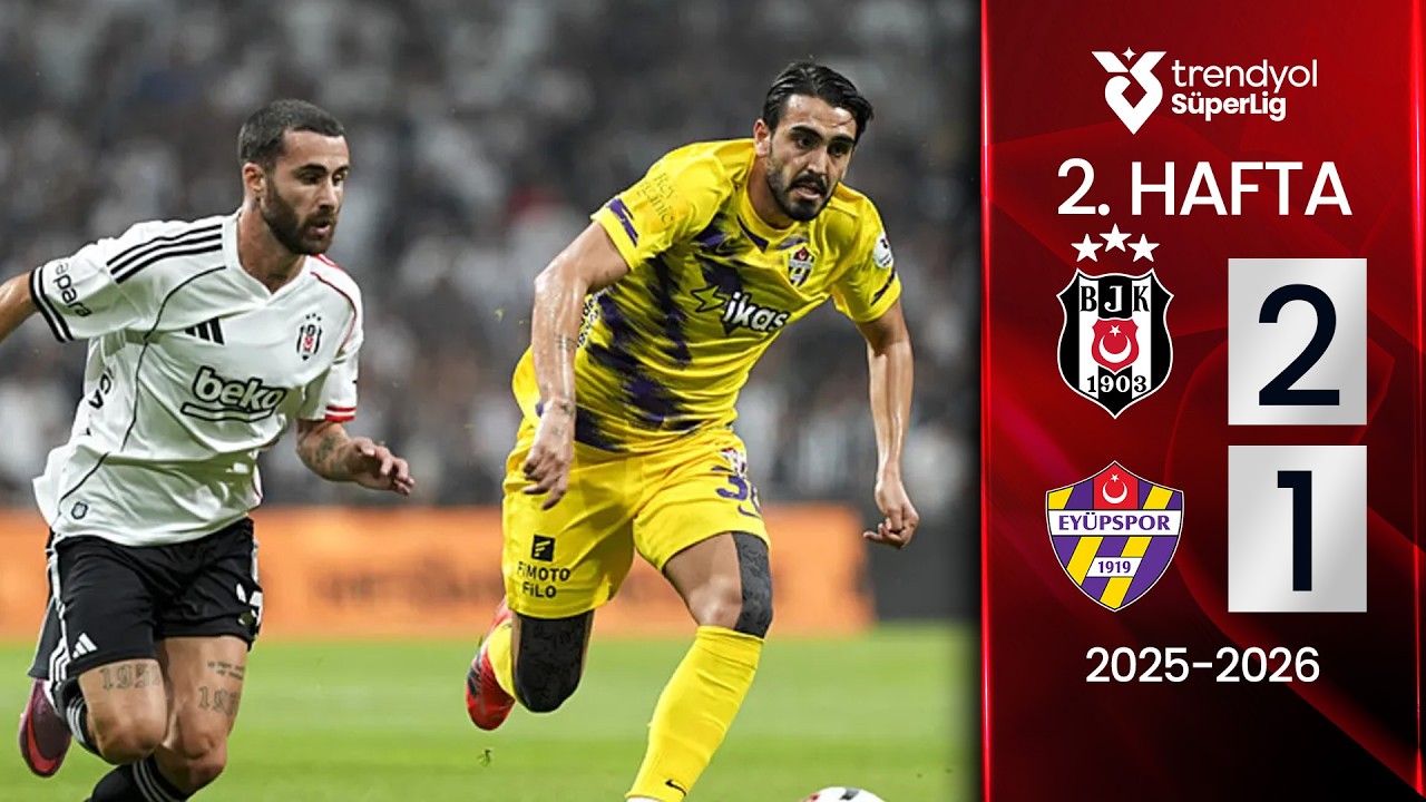 Beşiktaş (2-1) Eyüpspor | MAÇ ÖZETİ | 2. Hafta - 2025/2026