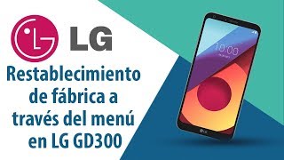 ¿Cómo restablecer datos de fábrica a través del menú en LG GD300S?
