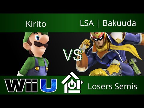 Typo House Macon 7/25/17 - Kirito (Luigi) vs LSA | Bakuuda (Captain Falcon) - Smash 4 Losers Semis