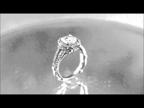 14K WHITE GOLD CUSHION CUT DIAMOND ENGAGEMENT RING ART DECO 2.15CT - KNR INC - 584