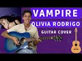 Olivia Rodrigo - vampire (guitar cover with tabs|chords on screen) 🎸🎶🧛🏻