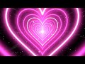 Heart Background Pink Tunnel Heart Background Screensaver Video Effects Heart Lights Background