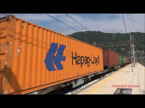 IL FISCHIO DELLA E.652 CON MERCI IN TRANSITO NELLA STAZIONE.  RONCO SCRIVIA.(GE) SAB. 12 - 6 - 2021.