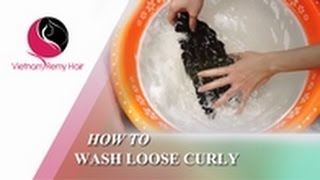 Video Tutorial| How to Wash Steam Loose Curly Hair Extensions to Best & No Tangle