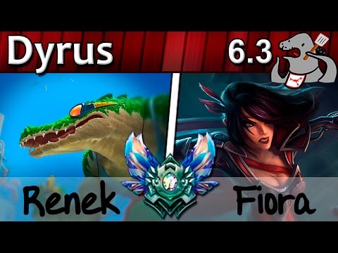 Dyrus - Renekton vs Fiora - Top - Diamond S6 | 23