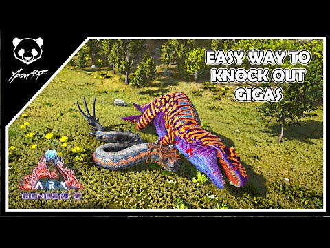 Knocking Out And Taming Gigas With Basilisk | ARK: Survival Evolved