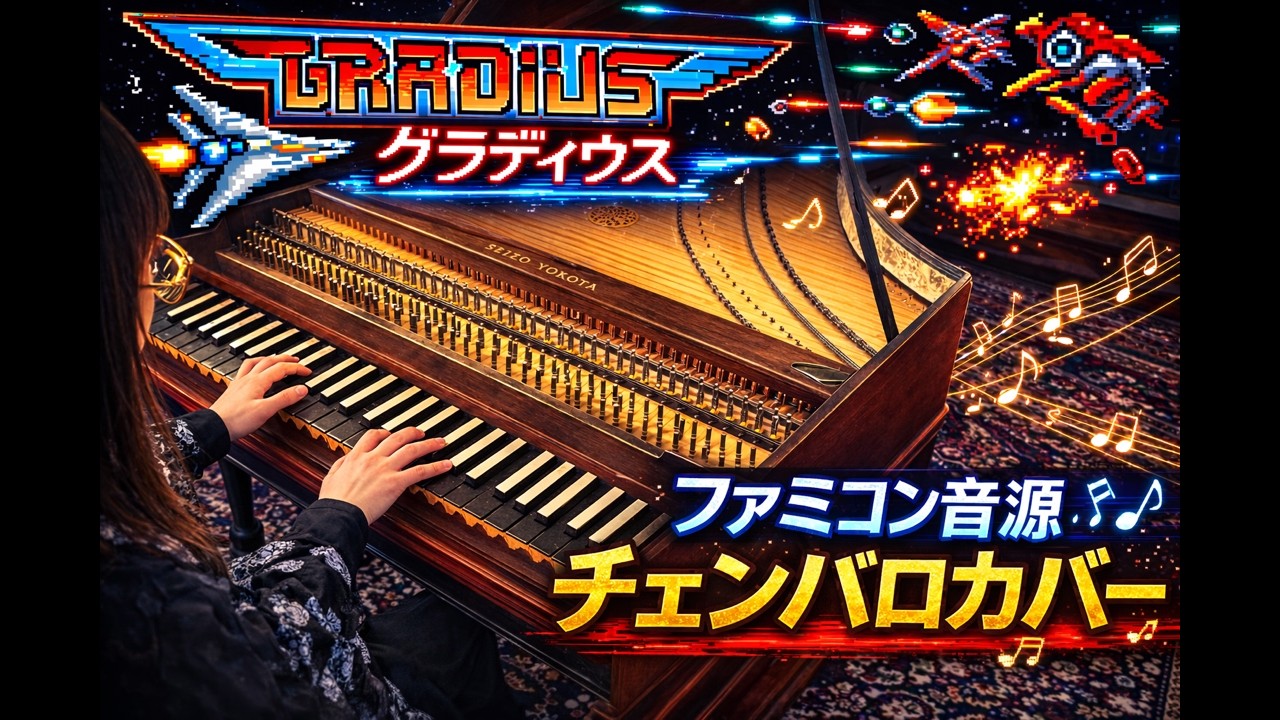 [FC]グラディウスをチェンバロで完全再現！ #カバー #ファミコン  #bgm