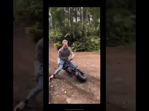 Hard mini bike/ crate bike crash (no helmet) 😭 } #dirtbike #dirtbiking #failscompilation #fallguys