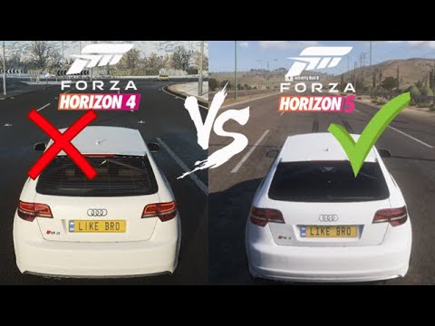 Forza Horizon 5 vs 4 gameplay and engine sounds comparison RS 3 Audi (ep. 5)
