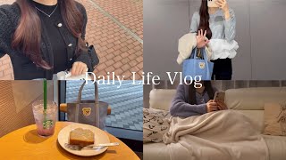 【 vlog 】社会人OLの日常5日間👩🏻‍💻出勤日も休日も楽しむ3月⟡.·ナイトスキンケアルーティーン🌛🤍自炊記録,1人映画🎞️