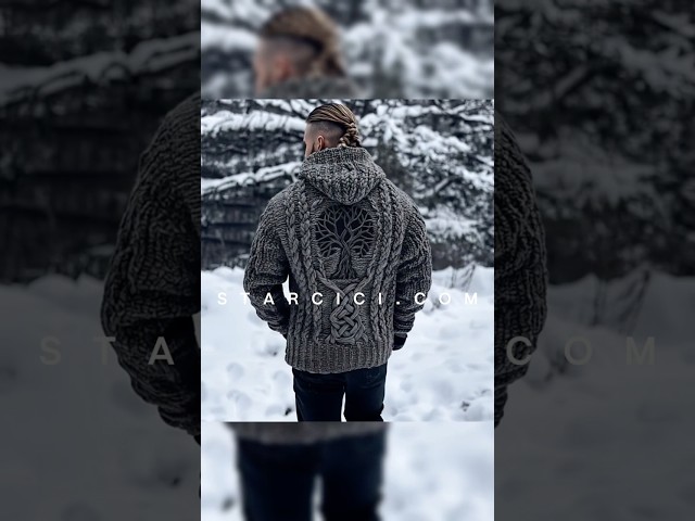 Vídeo relacionado con YOSUWOAI Sudadera con capucha para hombre, gótica, vintage, sudadera con capucha, sudadera táctica, punk, jersey de trabajo, ropa vikinga, suéter medieval, suéter de invierno cálido, O Marrón, L