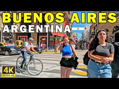 🇦🇷 ARGENTINA, BUENOS AIRES: 4K 60fps HDR First Person Walking Tour | Plaza de Mayo to Calle Florida