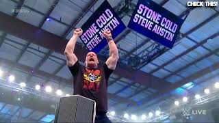 Stone Cold Steve Austin Returns 2020 to RAW with his Disturbed Theme - Epic Entrances!