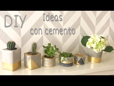 Cómo hacer maceteros y portavelas de cemento