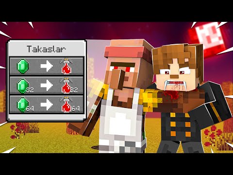 Minecraft VAMPİRLER KÖYLÜLERDEN KAN FABRİKASI YAPIYOR
