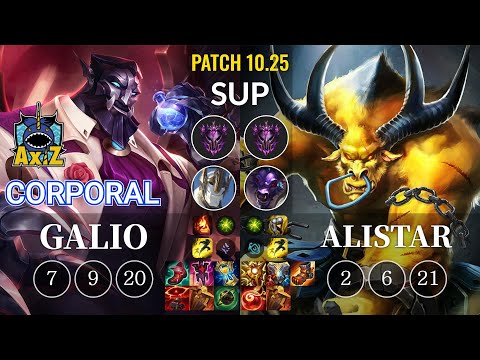 AXIZ Corporal Galio vs Alistar Sup - KR Patch 10.25
