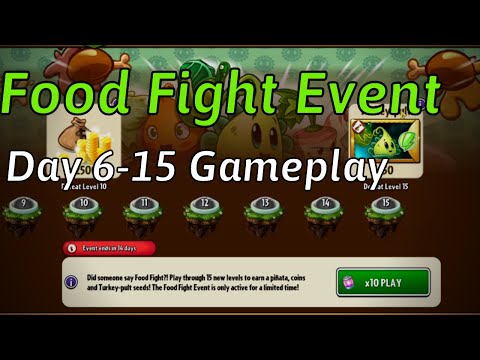 PvZ2 9.3.1 New Event World: Food Fight I Day 6-15 Gameplay I ChopperVN
