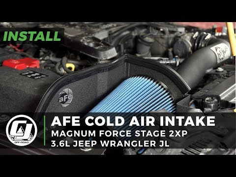 Jeep Wrangler Install: aFe Magnum Force Stage 2 XP Black Cold Air Intake System