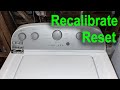 Whirlpool washer reset calibration