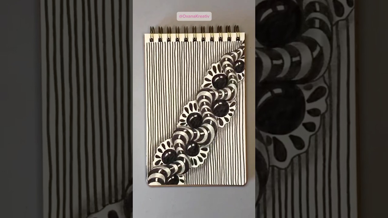 3D Zen Doodle Tutorial Zentangle Art #art #drawing #inspiration #zentangle #doodle #shorts