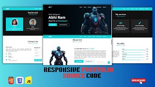 How to Create a Responsive Modern Portfolio Website Using Html CSS JavaScript Beginners to Advanced