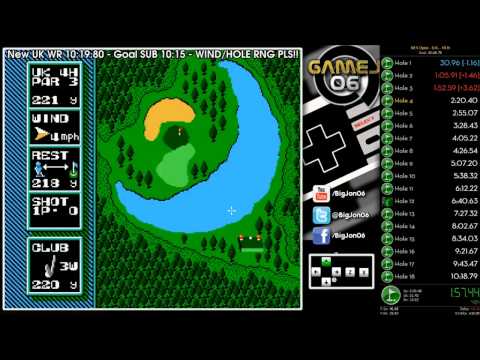 NES Open Tournament Golf - U.K. Course World Record 10:16.21