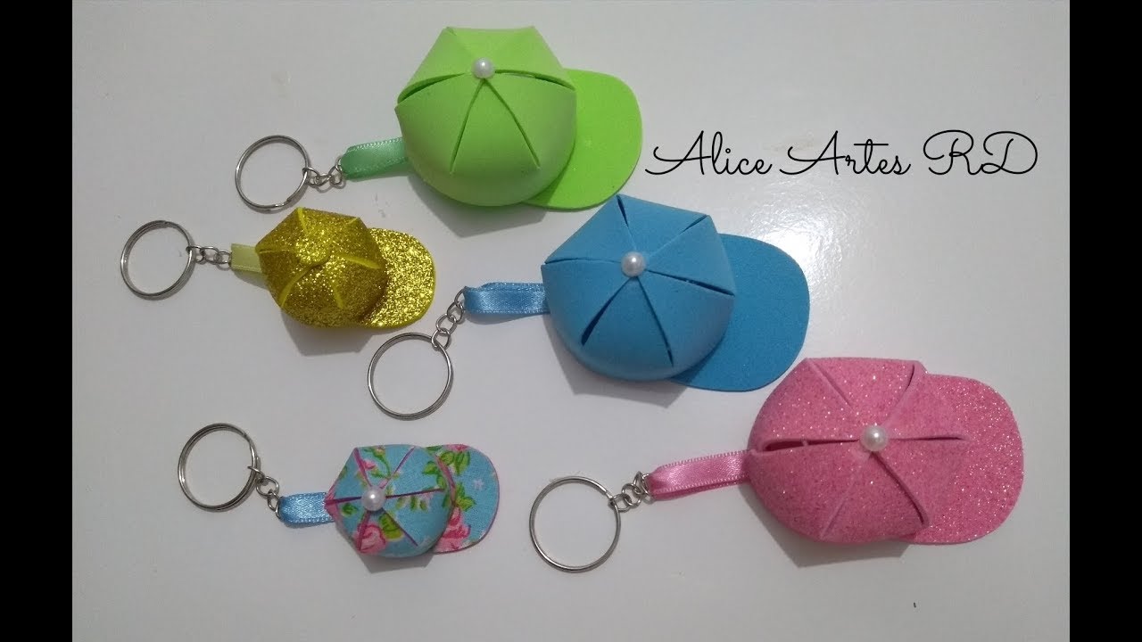 Chaveiro boné de eva Aula 164