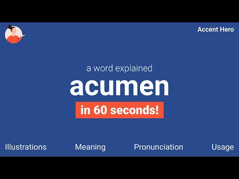 ACUMEN - Meaning and Pronunciation