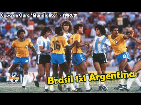 Brasil 1x1 Argentina pelo 'Mundialito' 1980/81