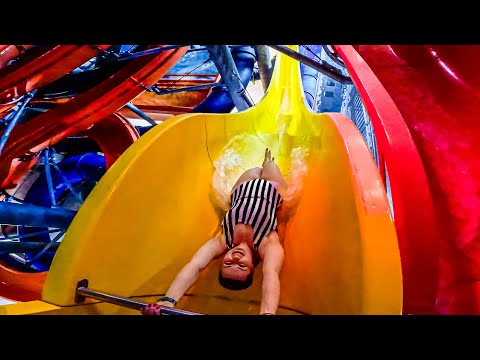 Waterslides at AquaBasilea in Switzerland 🇨🇭