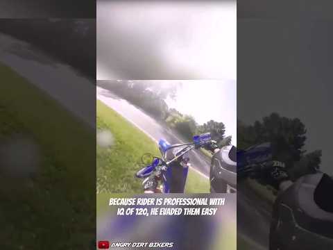 Crazy biker runs from cops #bike #police