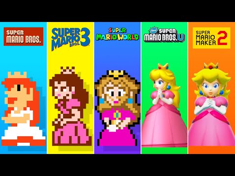 Evolution of Final Castles in 2D Super Mario Games (1986-2021)