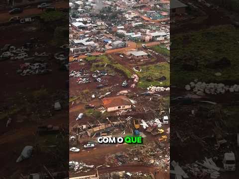 O rastro do tornado em Rio Bonito do Iguaçu #tornado #destruicao #parana