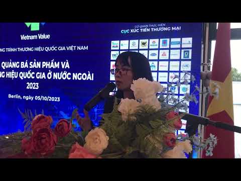 Bà Đỗ Việt Hà, Đại diện Thương vụ Việt Nam tại CHLB Đức tại GT Thương hiệu QG Việt Nam