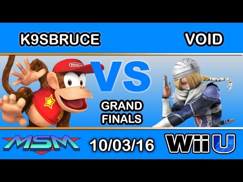 MSM 68 - Infamous | K9sBruce (Diddy Kong) Vs. CLG | VoiD (Sheik) Grand Finals - Smash Wii U