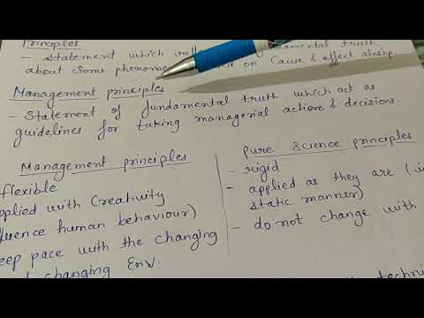 Meaning of principles management principles class 12 business studies