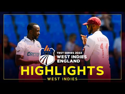 Highlights | West Indies v England | Crawley Century as Rain Disrupts Play | 1st Apex Test Day 4