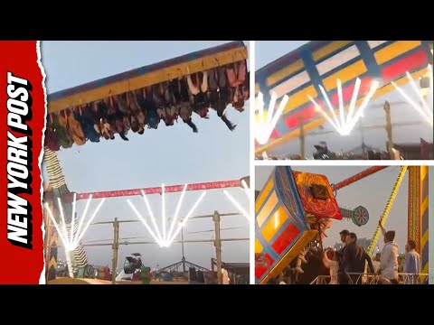 Dramatic Video Shows Ride Collapsing at India Fair, Killing Police Officer During Rescue